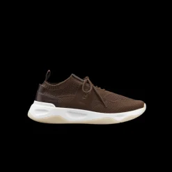 Sneaker Basket BERLUTI Shadow maille marron chocolat cuir veau