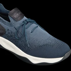Sneaker basse BERLUTI Shadow maille Scritto bleu deagradé cuir veau