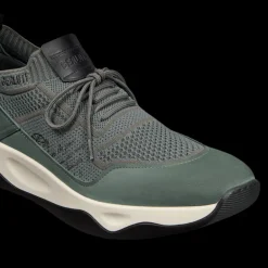Sneaker basse BERLUTI Shadow maille Scritto vert cuir nubuck