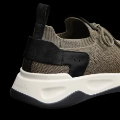 Sneaker basse BERLUTI Shadow maille Scritto kaki cuir veau
