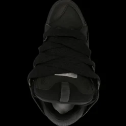 Sneakers baskets LANVIN Curb cuir daim veau noir