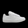 Sneakers baskets LANVIN oversize Curb XL cuir veau blanc