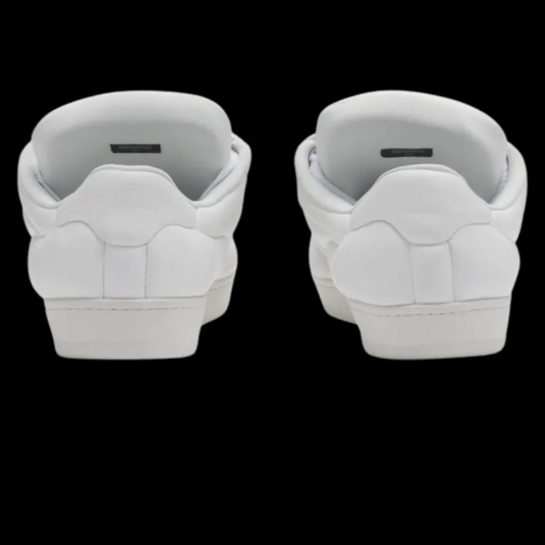 Sneakers baskets LANVIN oversize Curb XL cuir veau blanc