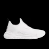Sneakers baskets MONCLER Lunarove blanc languette logo noir