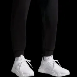 Sneakers baskets MONCLER Lunarove blanc languette logo noir