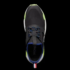 Sneakers baskets MONCLER Lunarove noir semelle jaune fluo