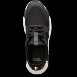 Sneakers baskets MONCLER Lunarove noir semelle blanche