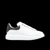 Sneakers lacets ALEXANDER MCQUEEN Oversize cuir blanc talon argent perforé