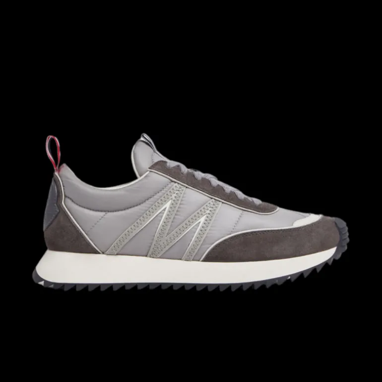 Sneakers MONCLER Pacey low nylon daim gris logo M