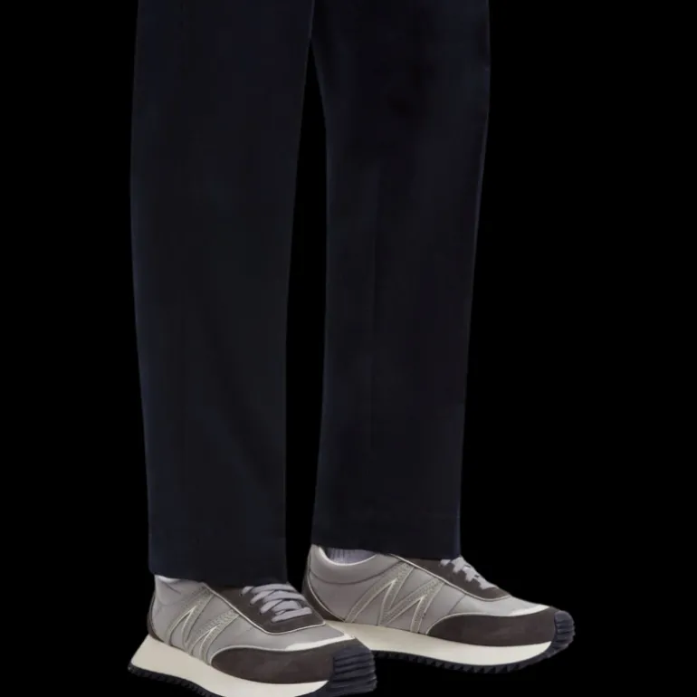 Sneakers MONCLER Pacey low nylon daim gris logo M