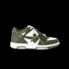 Sneakers OFF WHITE Out of Office cuir blanc vert kaki