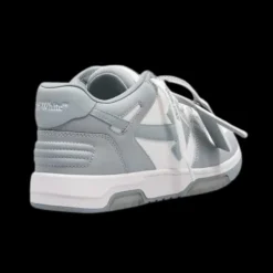 Sneakers OFF WHITE Out of Office cuir blanc gris bleuté