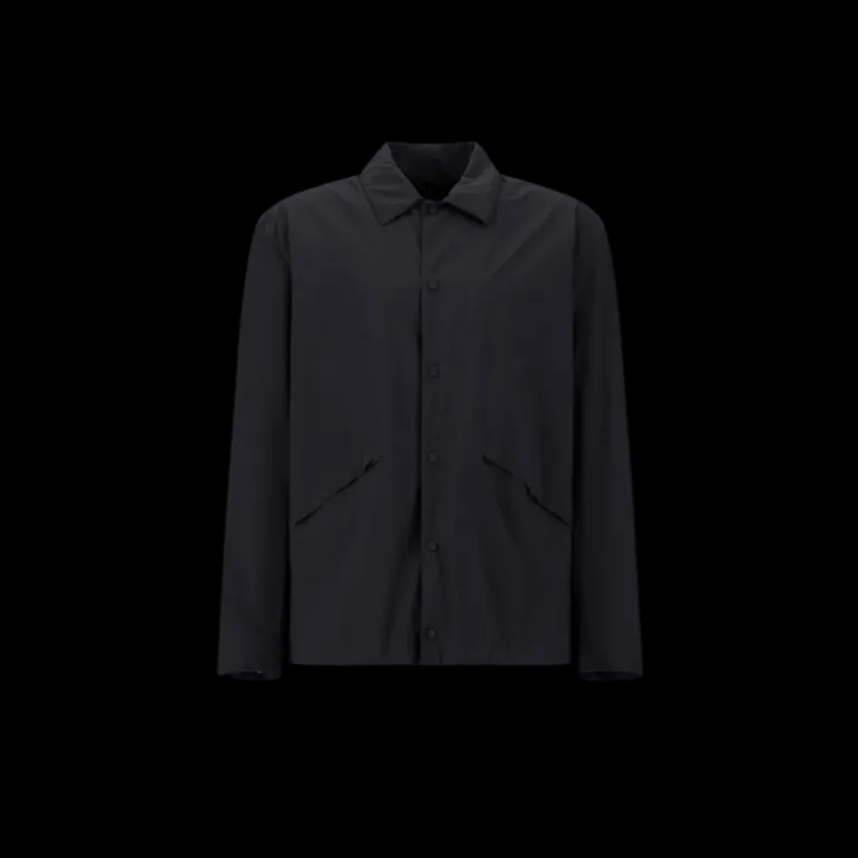 Surchemise à pressions HERNO 2 couches Gore-Tex nylon stretch noir Collection Laminar