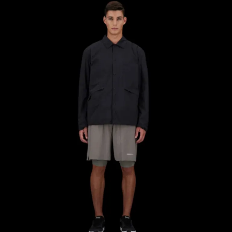 Surchemise à pressions HERNO 2 couches Gore-Tex nylon stretch noir Collection Laminar