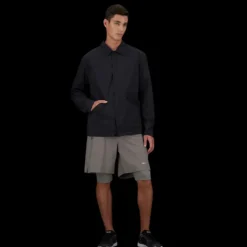 Surchemise à pressions HERNO 2 couches Gore-Tex nylon stretch noir Collection Laminar