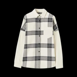 Surchemise écru carreaux Palm Angels noir dos