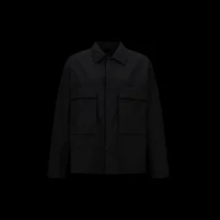 Surchemise HERNO Laminar nylon dobby noir multipoches