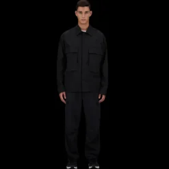 Surchemise HERNO Laminar nylon dobby noir multipoches