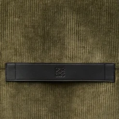 Surchemise LOEWE coton cachemire velours vert kaki