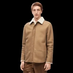 Surchemise LOEWE peau lainée shearling champagne beige