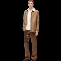 Surchemise LOEWE peau lainée shearling champagne beige