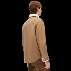 Surchemise LOEWE peau lainée shearling champagne beige