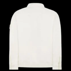 Surchemise STONE ISLAND GHOST PIECE coton blanc poche poitrine