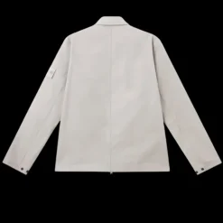 Surchemise zippée  STONE ISLAND Ghost coton gris badge ton sur ton