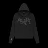 Sweat à capuche AMIRI coton noir logo noir