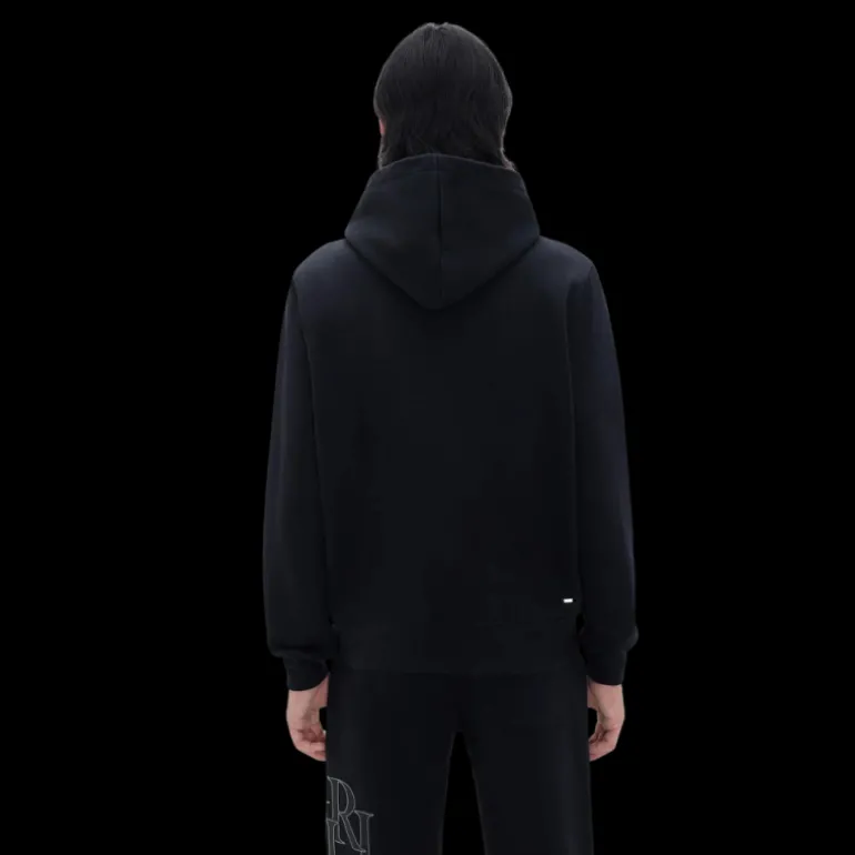 Sweat à capuche AMIRI coton noir logo noir
