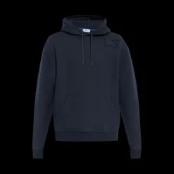 Sweat à capuche BURBERRY jersey coton épais bleu marine motif chevalier