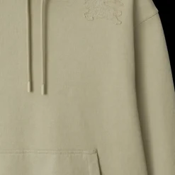 Sweat à capuche BURBERRY jersey coton épais beige motif chevalier