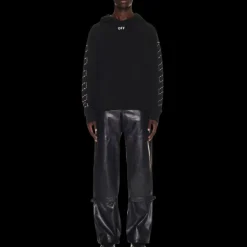 sweat à capuche OFF-WHITE Flèches Diag blanc surpiqures