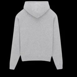 Sweat shirt à capuche SAINT LAURENT Hoodie coton gris signature broderie signature