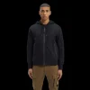 Sweat zippé CP COMPANY molleton relief diagonal polaire noir