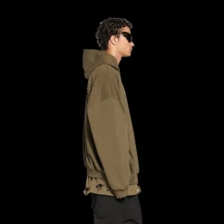 Sweat-shirt à capuche BALENCIAGA molleton coton kaki Vague Political Campaign