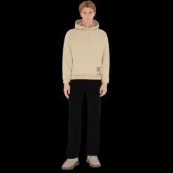 Sweat-shirt à capuche BURBERRY patch étiquette check beige