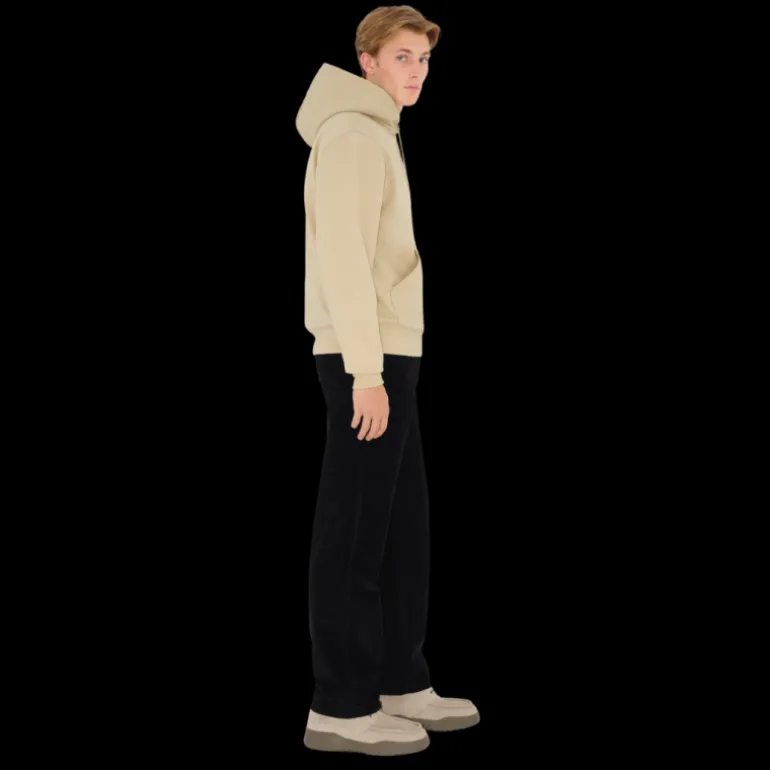 Sweat-shirt à capuche BURBERRY patch étiquette check beige