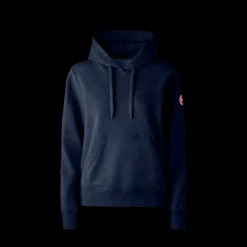 Sweat-shirt à capuche CANADA GOOSE Huron coton bleu marine