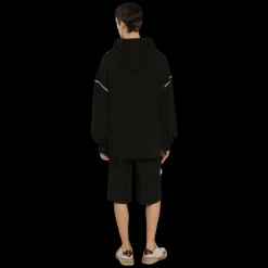 Sweat-shirt à capuche DOLCE & GABBANA Palermo coton noir logo blason beige