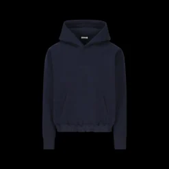 Sweat-shirt à capuche Hoodie bleu marine broderie Saint Laurent