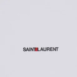 Sweat-shirt à capuche Hoodie coton blanc logo saint laurent rive gauche