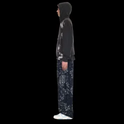 Sweat-shirt à capuche OFF WHITE hoodie coton noir délavé imprimé Mary