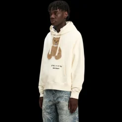 Sweat-shirt à capuche PALM ANGELS coton écru Bear in Mind