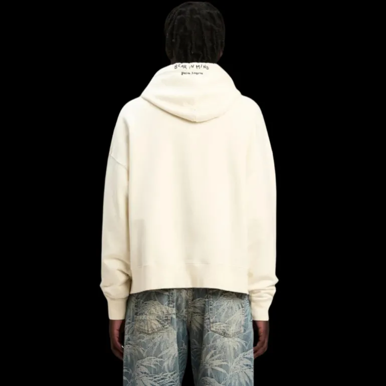 Sweat-shirt à capuche PALM ANGELS coton écru Bear in Mind