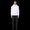 Sweat-shirt à capuche STONE ISLAND molleton coton blanc
