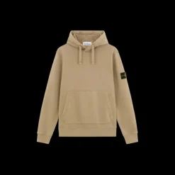 Sweat-shirt à capuche STONE ISLAND coton molleton beige
