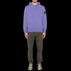 Sweat-shirt à capuche  STONE ISLAND coton molleton violet