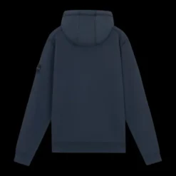 Sweat-shirt à capuche STONE ISLAND cardigan zippé coton molletonné bleu marine