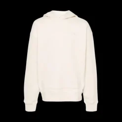 Sweat-shirt AMIRI capuche hoodie coton beige broderie logo ton sur ton